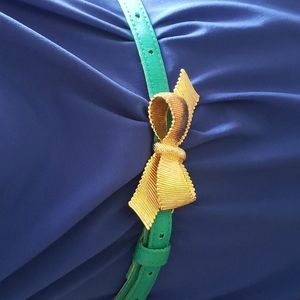 Free with any bundle! Lilly Pulitzer green fabric gold bow belt